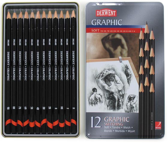 DERWENT GRAPHIC SKETCHING 9B-H LAJIT./12