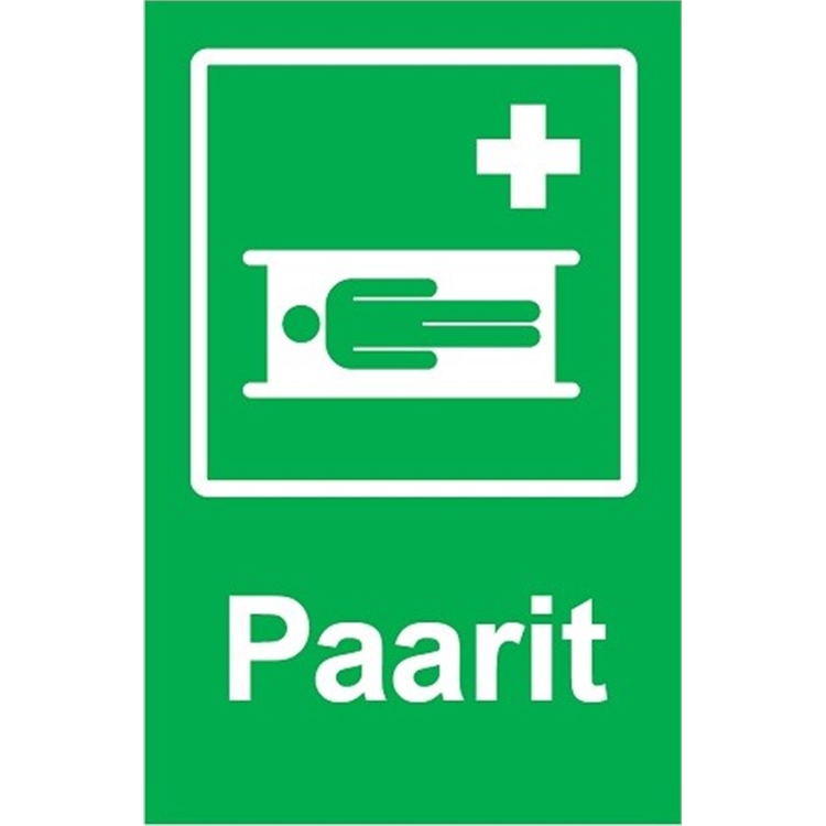 Opastekyltti pelastustyötä help.laitt.