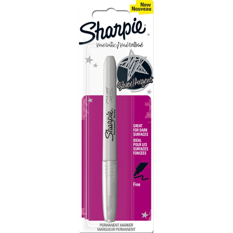 Maalikynä Sharpie Metallic F hopea (loppuunmyynti)