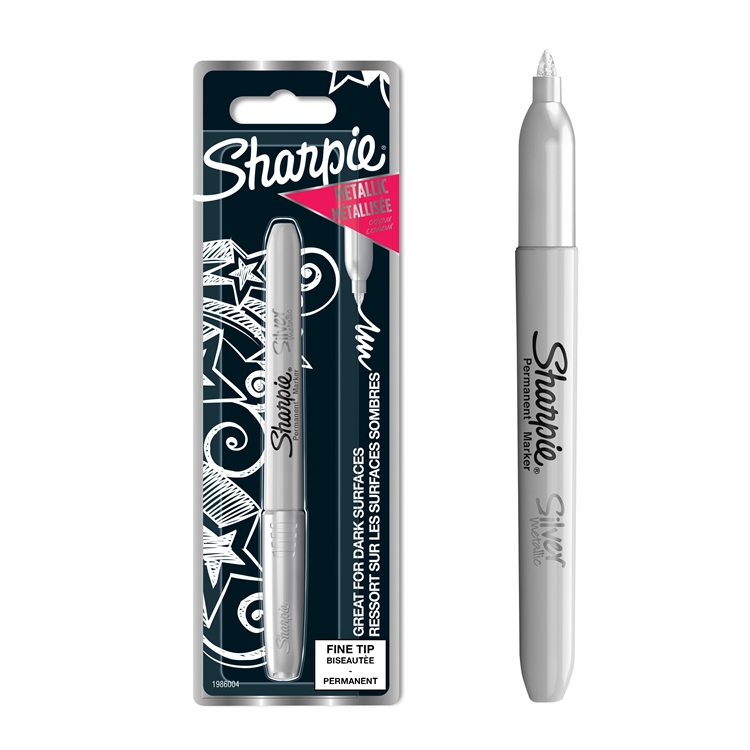 Maalikynä Sharpie Metallic F hopea (loppuunmyynti) - 2