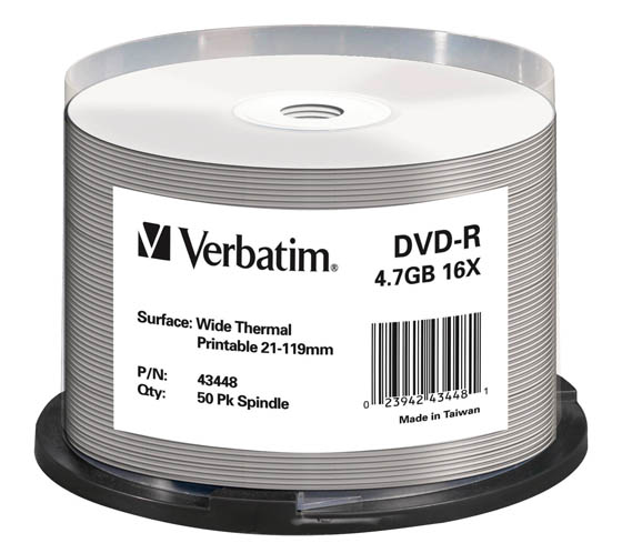 VERBATIM DVD-R 4,7GB 16X THERM.PRINT.SPI - 2
