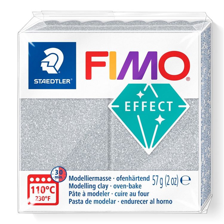 Muovailumassa Fimo  effect hopea glitter - 2