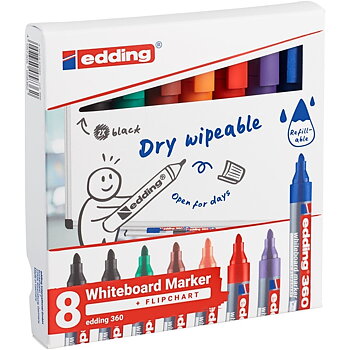 EDDING 360/8 VALKOTAULUKYNÄSARJA