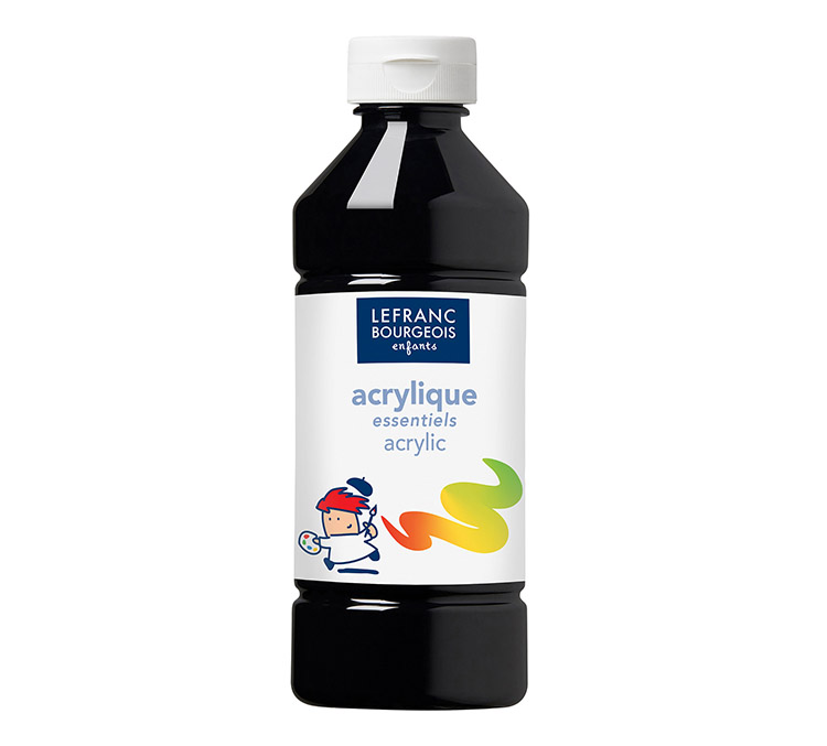 AKRYYLIVÄRI 500ML MUSTA
