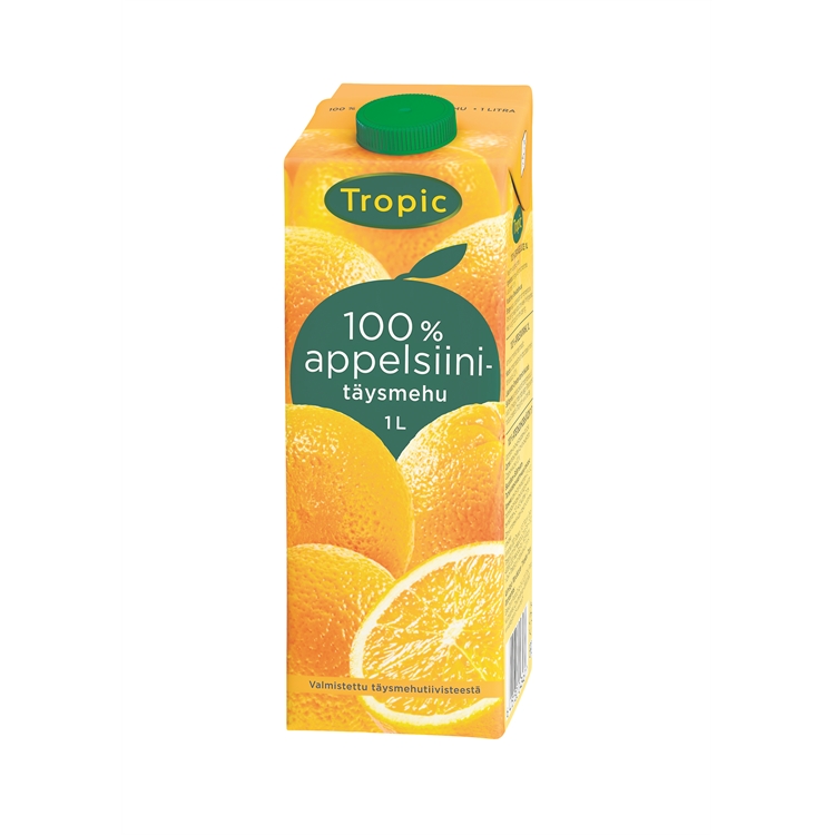 Täysmehu Tropic appelsiini 100% 1l - 2