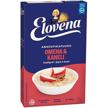 ELOVENA HETKI PUURO OMENA-KANELI 6X35G