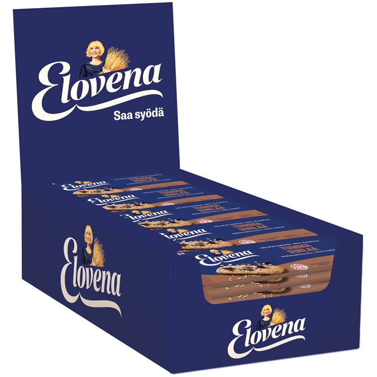 ELOVENA TUMMA SUKLAAVÄLIPALAKEKSI 30X30G