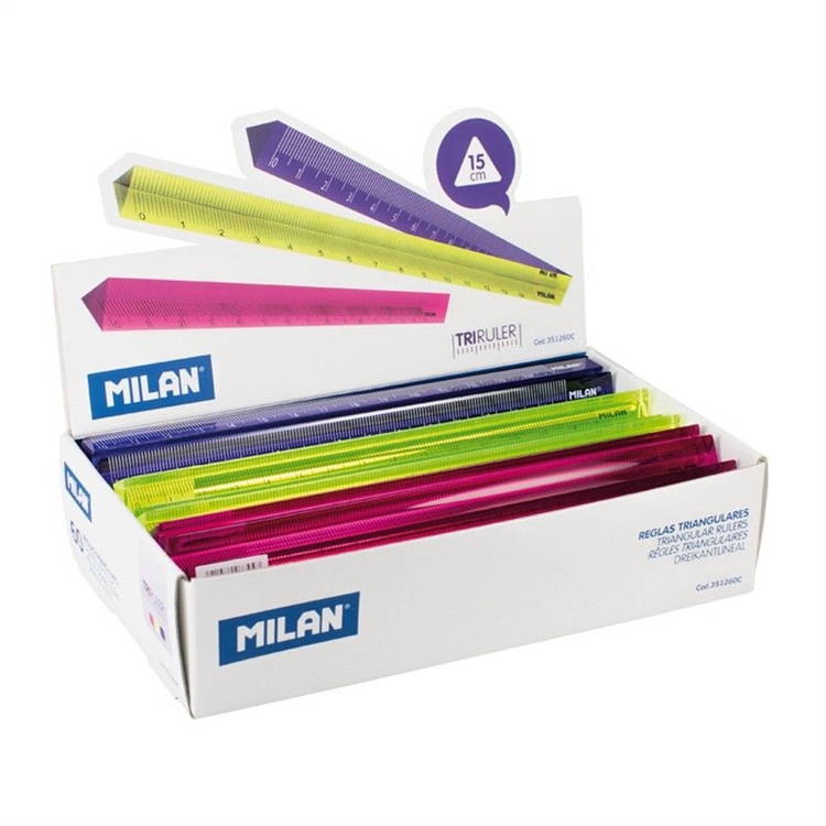 Viivain 15 cm MilanTriangular Acid - 2