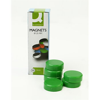 Magneetti Q-Connect 25 mm vihreä/10