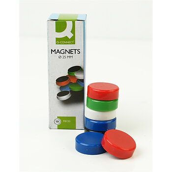 Magneetti Q-Connect 25mm värilaj/10 kpl