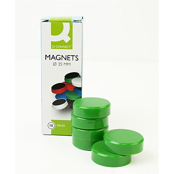 Magneetti Q-Connect 35 mm vihreä/10