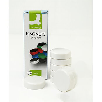Magneetti Q-Connect 35mm valkoinen/10