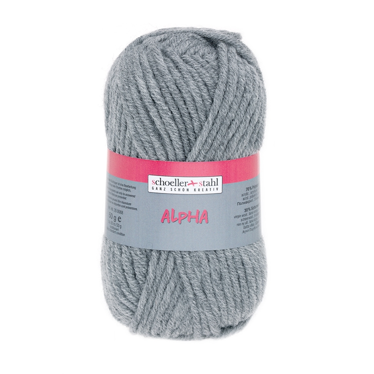 Neulelanka Alpha harmaa meleerattu 50g