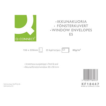 Ikkunakuori Q-Connect E5 tarra valk/25