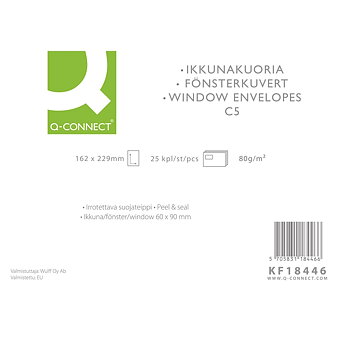 Isoikkunakuori Q-Connect C5 tarravalk/25