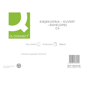 Uusiokuori Q-Connect C4 tarra ruskea/10
