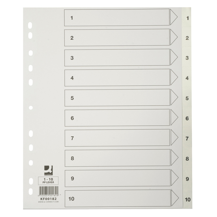 Hakemisto Q-Connect 1-10 PP ylileveä val - 2