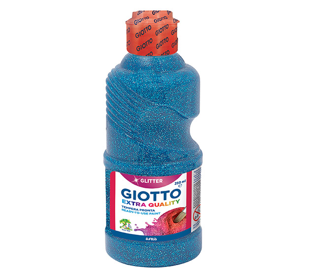 GIOTTO GLITTER PAINT 250ML SININEN