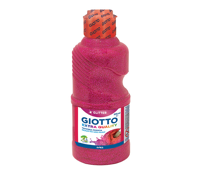 GIOTTO GLITTER PAINT250ML VADELMA