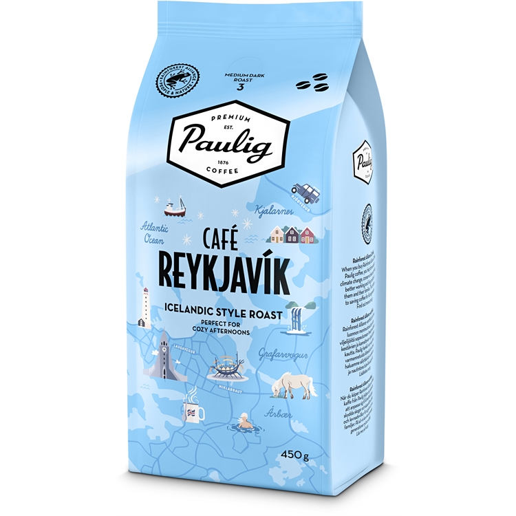Kahvi Paulig Reykjavik 450 g papu RFA