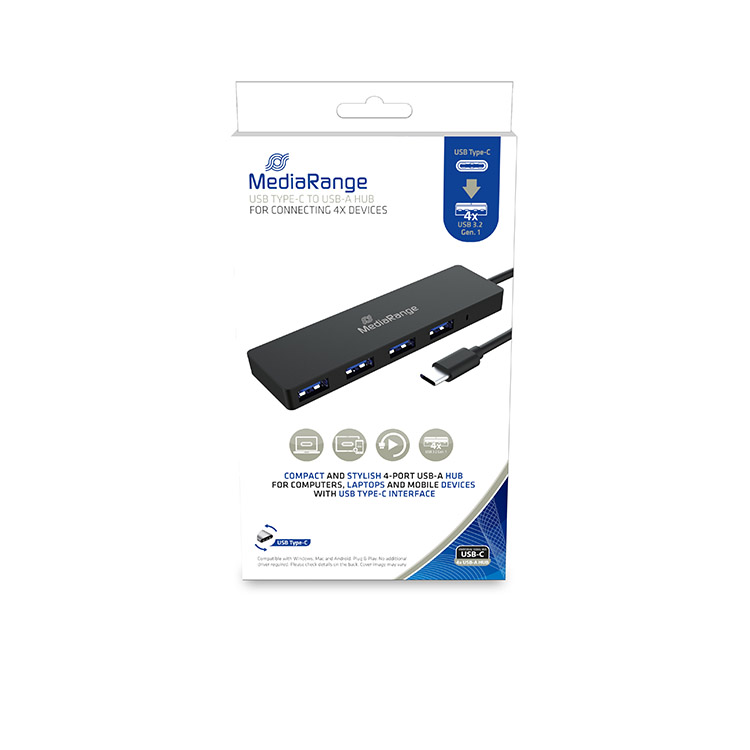 Hub USB-C to 4 xUSB A 3.0 Media Range - 2