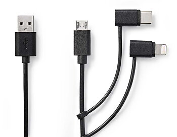 NEDIS 3 IN 1 MONITOIMIKAAPELI 1M MUSTA