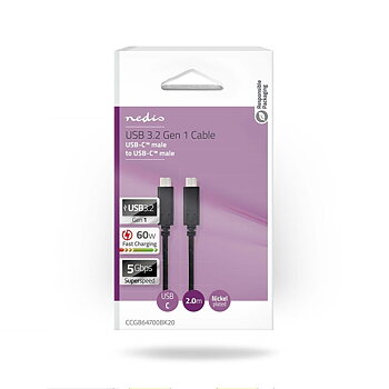 USB -C / USB-C kaapeli 3.2 Gen 1 Nedis