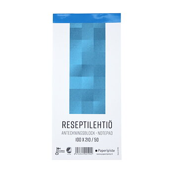 Reseptilehtiö 100X210/50 blanco