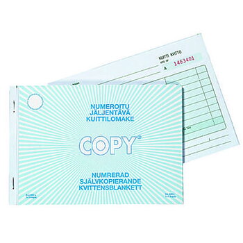 Kuittilomake 605L A5 vaaka nrot/50+50