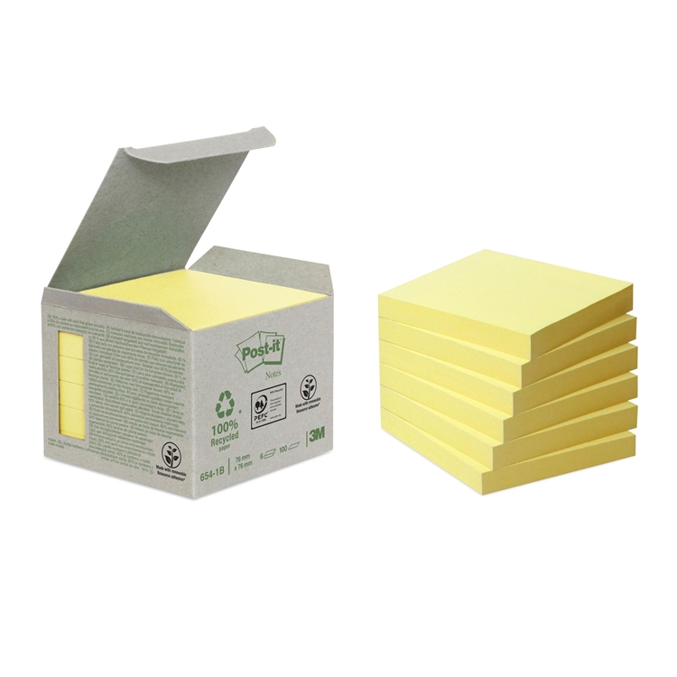 POST-IT 654 76X76 EKO VIESTILAPPU KELTAI - 2