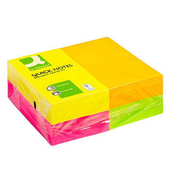 Viestilappu Q-Connect 76X127 FSC neon/12