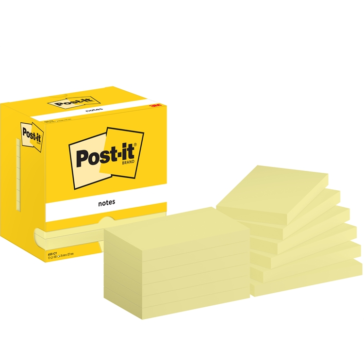Viestilappu Post-it 655 76x127mm kelt/12 - 2