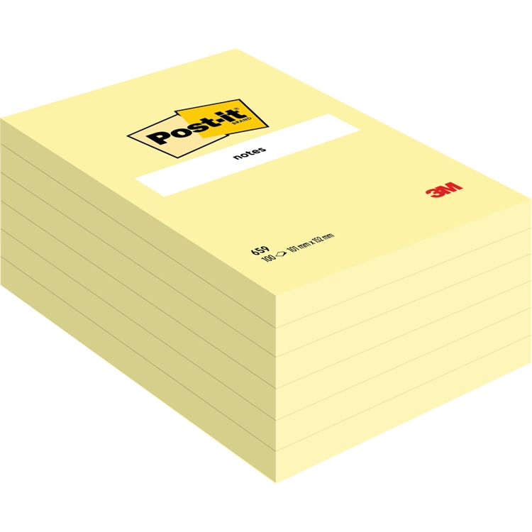 Viestilappu Post-it 659 102X152mm keltai - 2