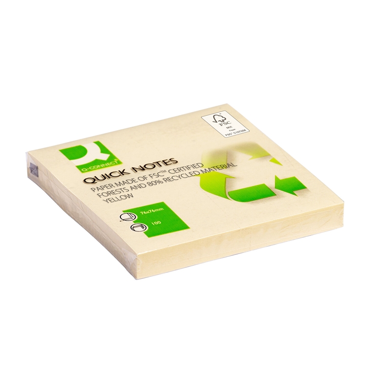 Viestilappu Q-Connect Eko 76X76 mm kelt - 2
