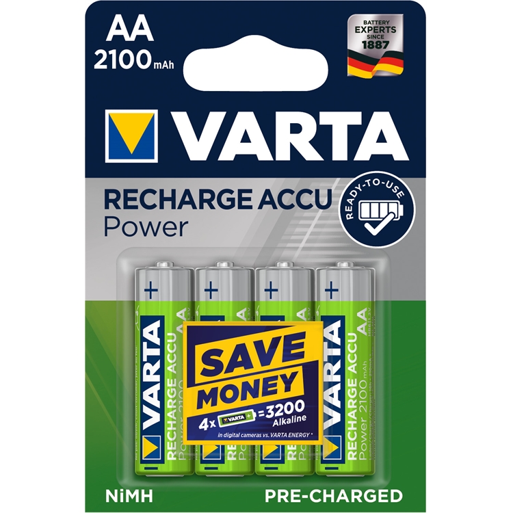 Akkuparisto Varta Recharge AA 2100mAh/4
