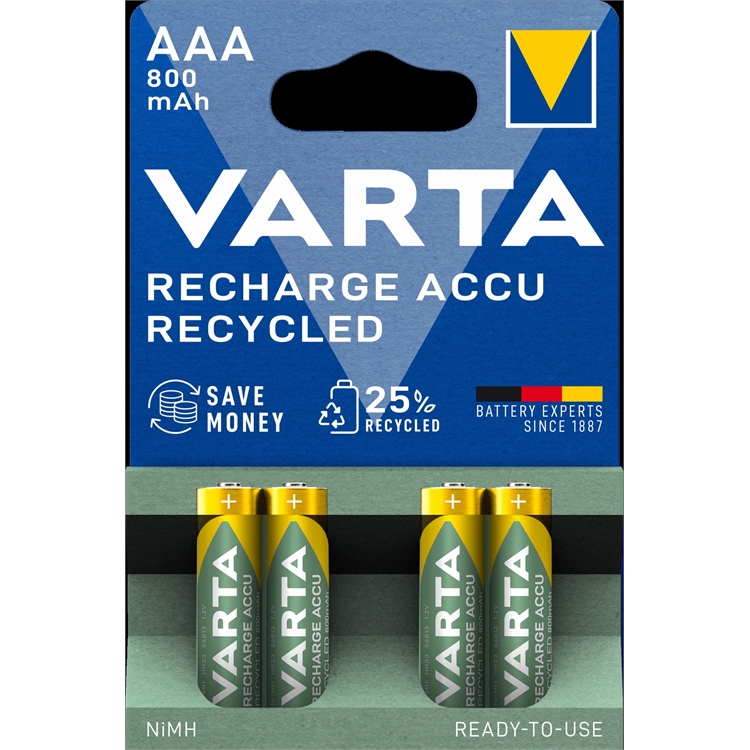 Akkuparisto Varta Recharge AAA 800mAh/4 - 2