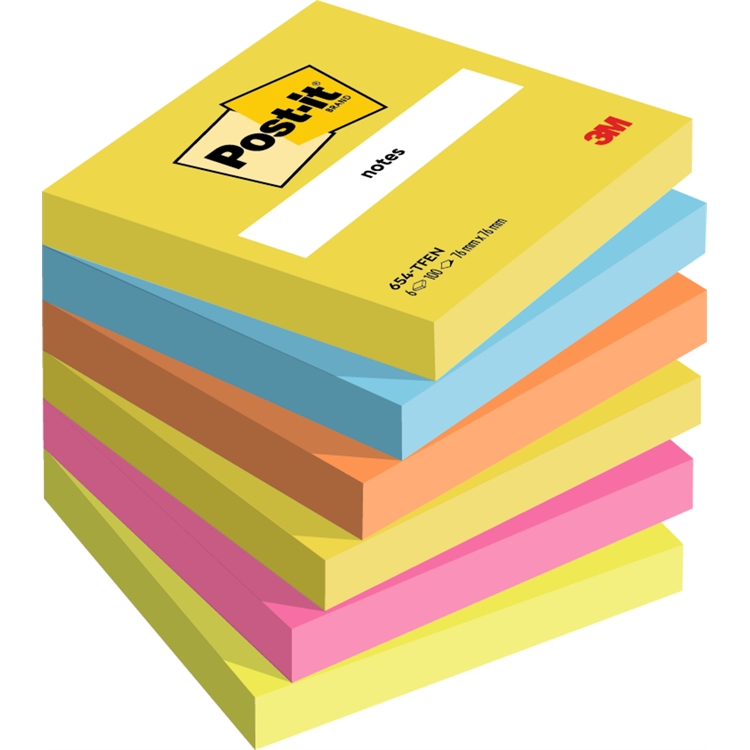 Viestilap Post-it Energetic 654 76x76/6