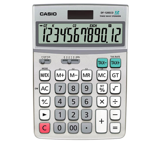 CASIO DF-120ECO PÖYTÄLASKIN