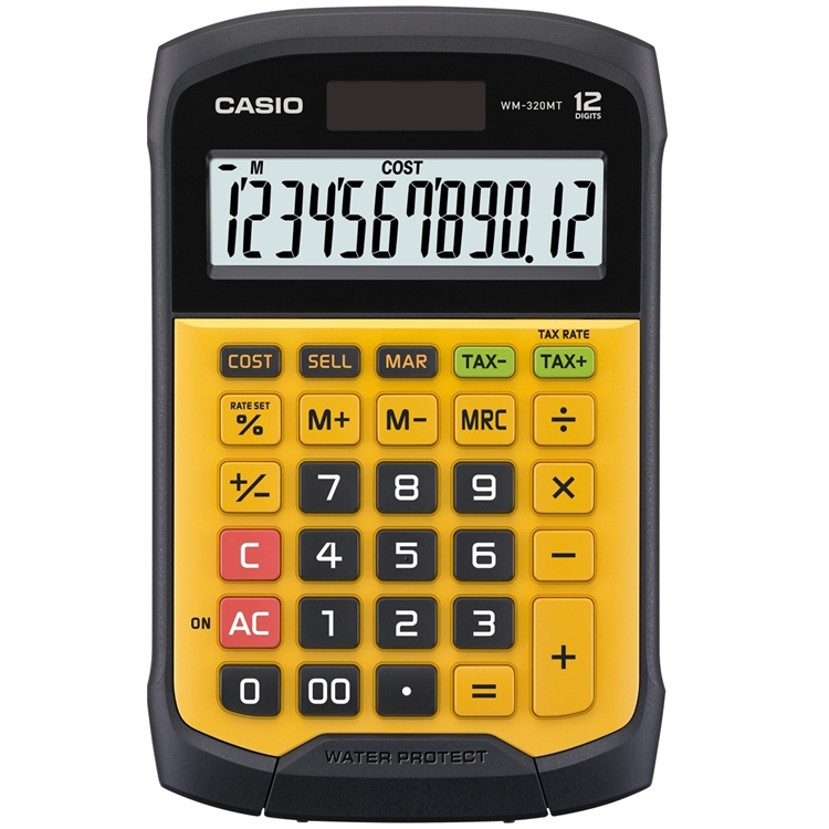 Pöytälaskin Casio WM-320MT vesisuojattu - 2
