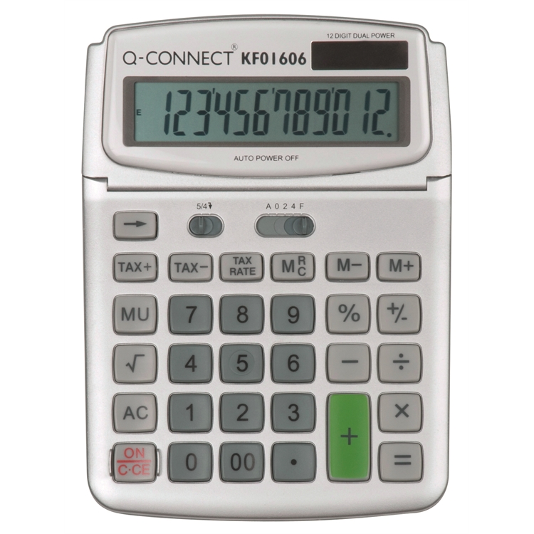 Pöytälaskin Q-Connect 12-numero iso