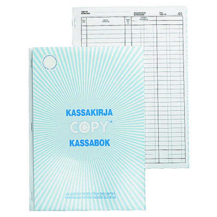 Kassakirja 502 A4/50+50 2-tili num jälj