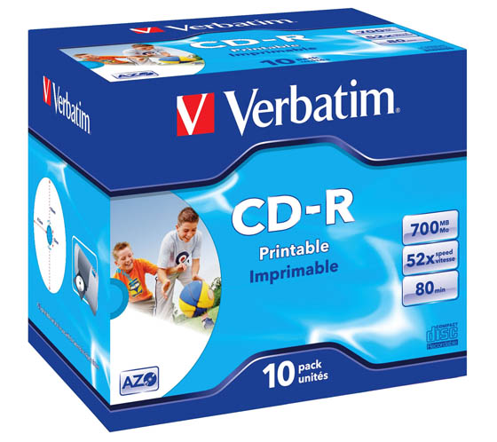 VERBATIM CD-R 700MB 52X PRINTABLE JC