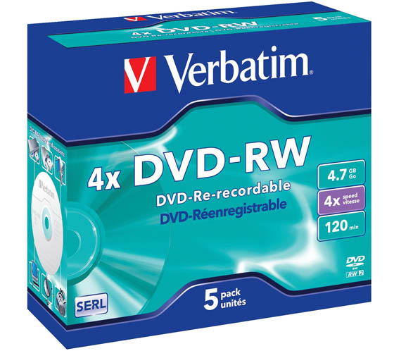 VERBATIM DVD-RW 4,7GB 4X JC