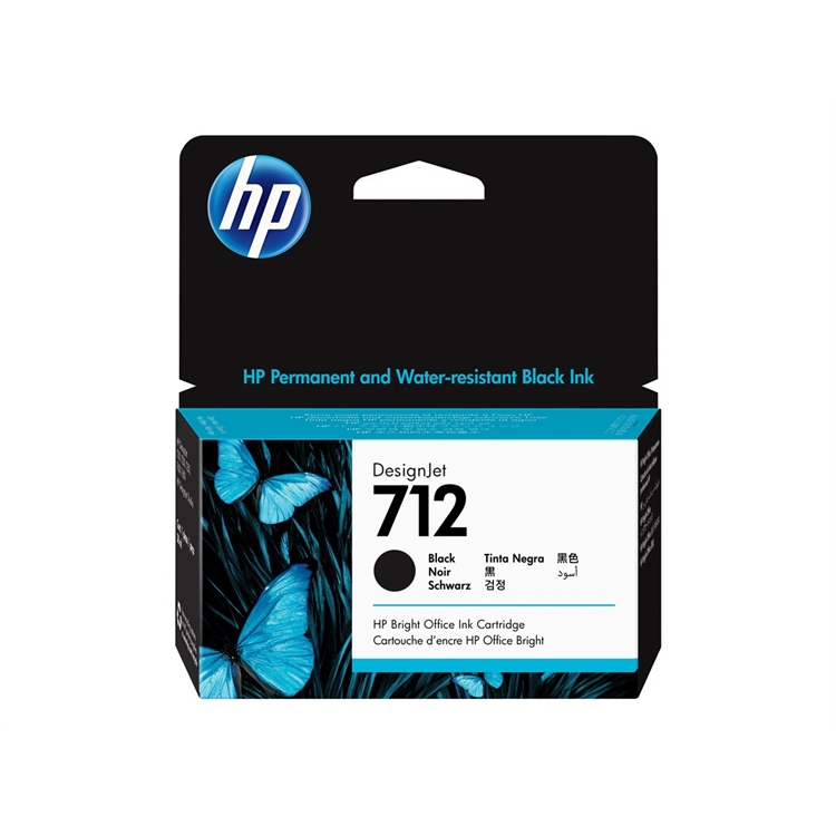 Inkjet HP 712 DesignJet 38 ml musta