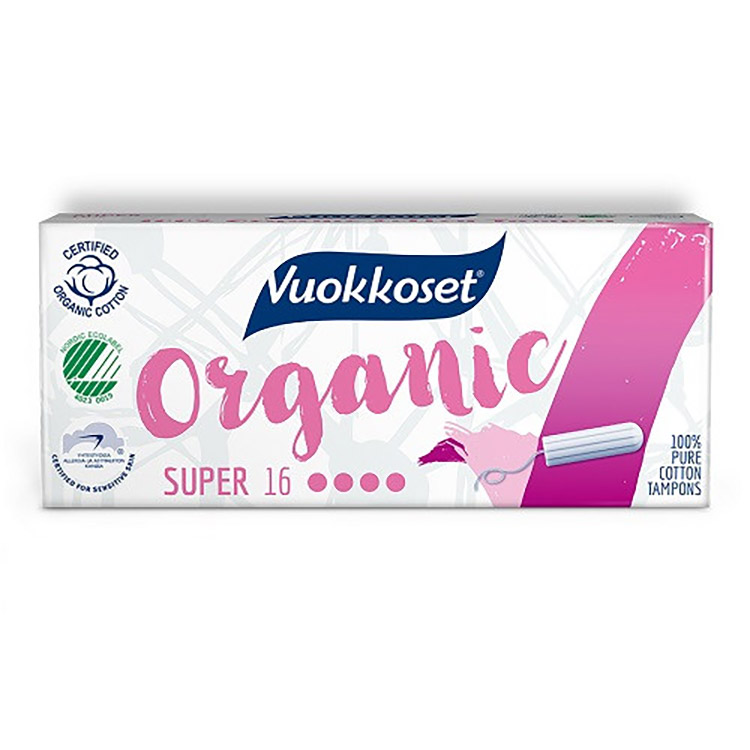 VUOKKOSET TAMPONI SUPER ORGANIC /16