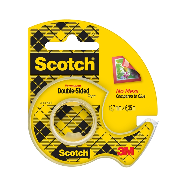 Teippi Scotch 136D 12,7mmx6,3m 2-puoline