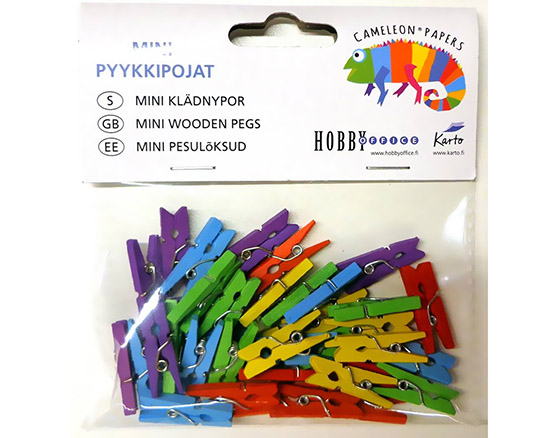 PYYKKIPOIKA 25MM VÄRILAJITELMA /40