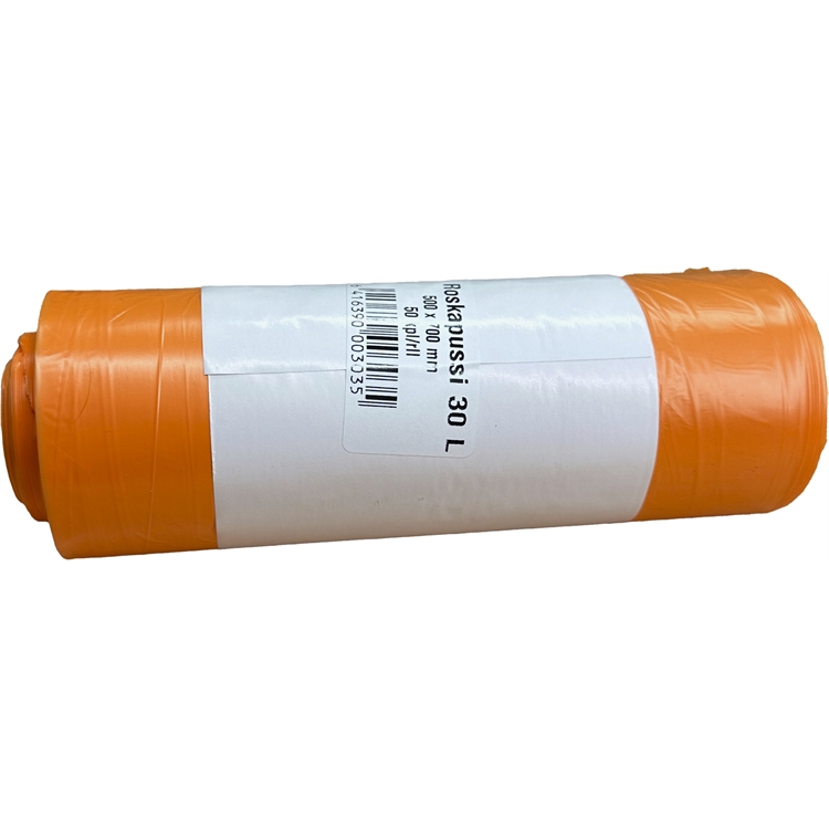 Roskapussi oranssi  30L/50