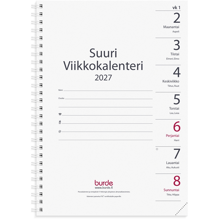 Suuri viikko vuosipaketti A5 2027