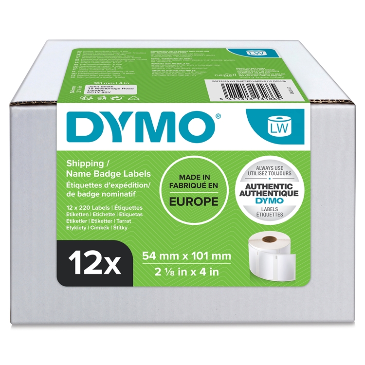 DYMO LW LÄHETYS/NIMITARRA 54X101MM /12